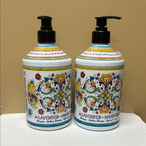 Lavender Hand Soap Duo with Colorful Design 21.5 fl oz Each
